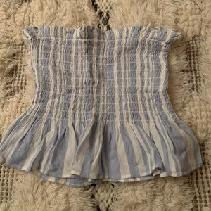 American Eagle striped flare tube top